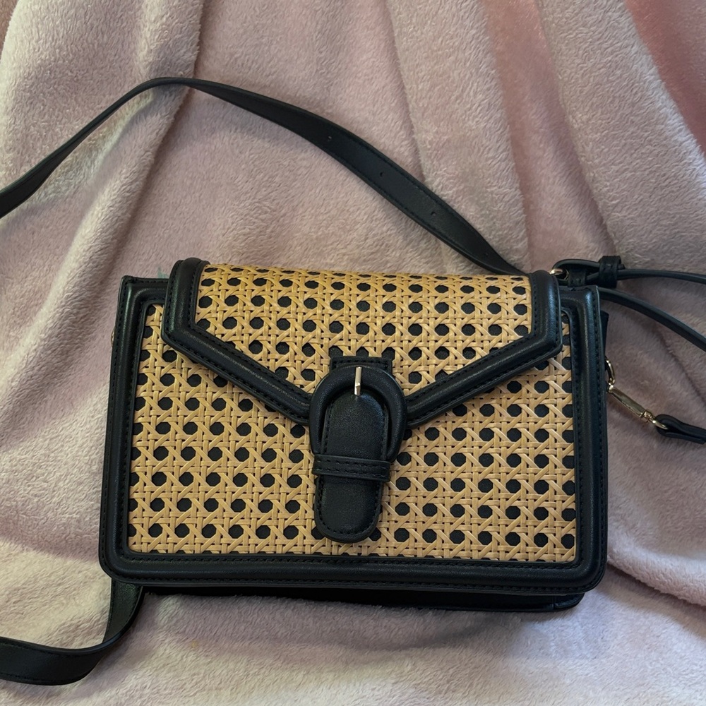 NWOT Stylish Black and Tan Handmade Women Bag
